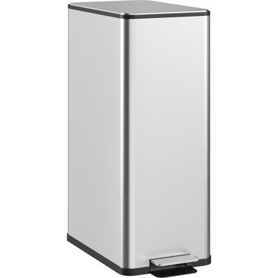 Homcom Cestino Spazzatura Pattumiera a Pedale 20L 21.5x37.2x57 cm Argento Aosom Italy Homcom Cestino Spazzatura Pattumiera a Pedale 20L 21.5x37.2x57 cm Argento Aosom Italy