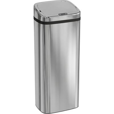 Homcom Cestino dei Rifiuti Rettangolare in Acciaio Inox con Sensore a Infrarossi, 50L Aosom Homcom Cestino dei Rifiuti Rettangolare in Acciaio Inox con Sensore a Infrarossi, 50L Aosom