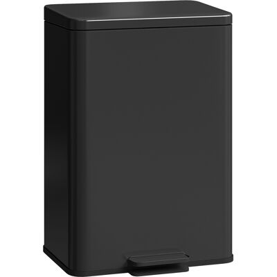 Homcom Pattumiera 20 L a pedale con coperchio soft-close e secchio rimovibile, Nero opaco Aosom Italy Homcom Pattumiera 20 L a pedale con coperchio soft-close e secchio rimovibile, Nero opaco Aosom Italy