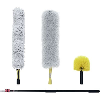 Homcom Kit di Pulizia per Casa e Ufficio con Asta, Spolverino per Ragnatele, Spolverino in Microfibra e Spolverino per Ventilatore Aosom Homcom Kit di Pulizia per Casa e Ufficio con Asta, Spolverino per Ragnatele, Spolverino in Microfibra e Spolverino per Ventilatore Aosom