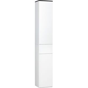 Kleankin Mobile Bagno con Ripiano Regolabile, Colonna Bagno 2 Ripiani Chiusi e un Cassetto in Legno, 30x28x180 cm, Bianco