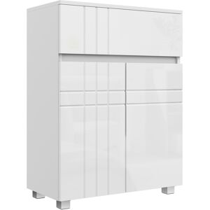 Armadio bagno Kleankin Bianco - Risparmio spazio, Doppie porte, Ripiano regolabile Armadio bagno Kleankin Bianco - Risparmio spazio, Doppie porte, Ripiano regolabile