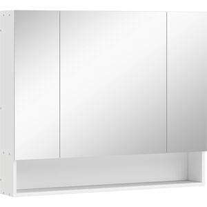 Kleankin Specchio Bagno Contenitore con 3 Ante Soft Close, 90x15x75 cm Mobile Bagno con Specchio, Ripiani Regolabili, Scomparto Aperto, Mobilettto Bagno da Parete Salvaspazio in Vetro, Bianco Aosom Italy Kleankin Specchio Bagno Contenitore con 3 Ante Soft Close, 90x15x75 cm Mobile Bagno con Specchio, Ripiani Regolabili, Scomparto Aperto, Mobilettto Bagno da Parete Salvaspazio in Vetro, Bianco Aosom Italy