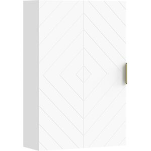 Kleankin g Armadietto Bagno a Muro con Anta Decorata, Maniglia Dorata e Ripiani Regolabili, 40x15x60 cm, Bianco Aosom Italy Kleankin g Armadietto Bagno a Muro con Anta Decorata, Maniglia Dorata e Ripiani Regolabili, 40x15x60 cm, Bianco Aosom Italy