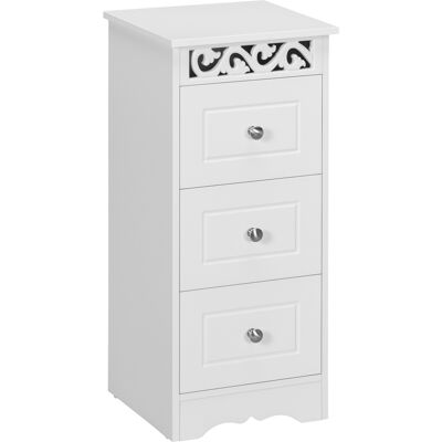 Mobiletto bagno Homcom bianco con cassetti profondi Mobiletto bagno Homcom bianco con cassetti profondi