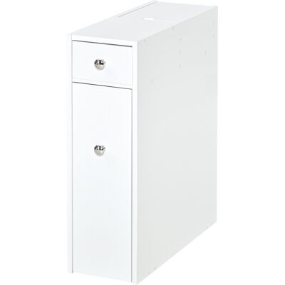 Homcom Mobiletto Armadietto Cassetti Scorrevoli Moderno da Bagno in MDF 17 x 48 x 58cm Bianco Homcom Mobiletto Armadietto Cassetti Scorrevoli Moderno da Bagno in MDF 17 x 48 x 58cm Bianco