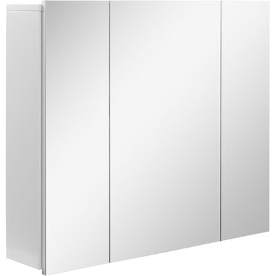 Kleankin Armadietto Bagno con 3 Ante Specchiate, Mobiletto Pensile Bagno in Legno Bianco, Ripiani Interni Regolabili, 70x15x60cm Aosom Kleankin Armadietto Bagno con 3 Ante Specchiate, Mobiletto Pensile Bagno in Legno Bianco, Ripiani Interni Regolabili, 70x15x60cm Aosom