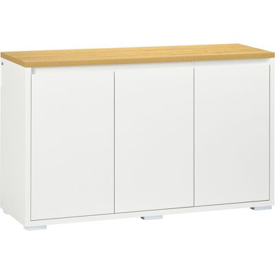 HOMCOM - Armadio contenitore - Finitura legno bianco - 120x37x75 cm HOMCOM - Armadio contenitore - Finitura legno bianco - 120x37x75 cm