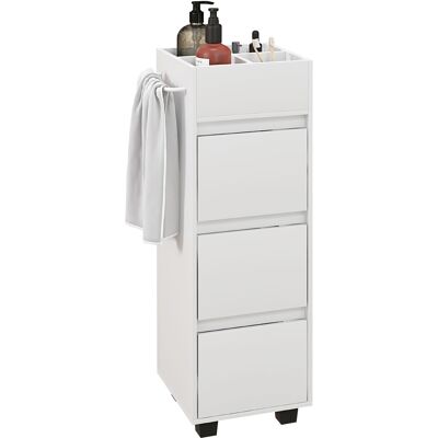 Mobili da bagno HOMCOM - Bianco - Compatto con 4 scomparti Mobili da bagno HOMCOM - Bianco - Compatto con 4 scomparti