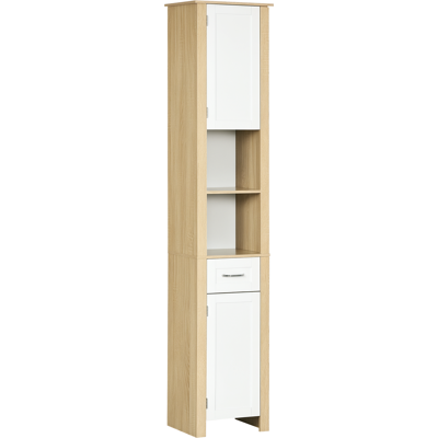 Mobile bagno alto Kleankin - Salvaspazio, con ripiani regolabili Mobile bagno alto Kleankin - Salvaspazio, con ripiani regolabili
