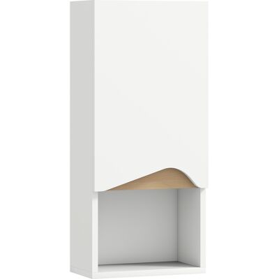 Homcom Mobile bagno pensile con porta Soft-Close e vano aperto 30 x 17 x 67 cm Bianco Aosom Italy Homcom Mobile bagno pensile con porta Soft-Close e vano aperto 30 x 17 x 67 cm Bianco Aosom Italy