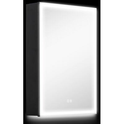Homcom Armadietto a Specchio per Bagno con Luci LED e Presa per Rasoio, Armadietto a Parete con Specchio, Pad Anti-Appannamento, Dimmer, 3 Colori, Mobile da Bagno, Nero Aosom Italy Homcom Armadietto a Specchio per Bagno con Luci LED e Presa per Rasoio, Armadietto a Parete con Specchio, Pad Anti-Appannamento, Dimmer, 3 Colori, Mobile da Bagno, Nero Aosom Italy