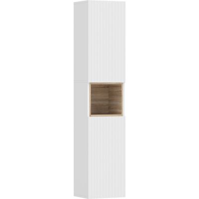 Homcom Mobile da Bagno a 2 Ante con Spazio Aperto e Ripiani Regolabili, in Legno, 30x24x140 cm, Bianco Aosom Italy Homcom Mobile da Bagno a 2 Ante con Spazio Aperto e Ripiani Regolabili, in Legno, 30x24x140 cm, Bianco Aosom Italy