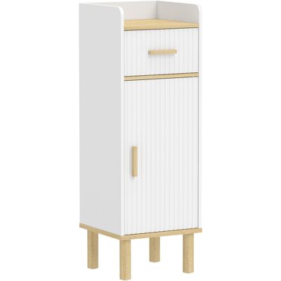 Homcom Mobile da Bagno Stretto con Mensola Regolabile Bianco Aosom Italy Homcom Mobile da Bagno Stretto con Mensola Regolabile Bianco Aosom Italy