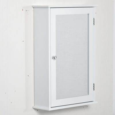 Kleankin Specchio Bagno Contenitore con Anta Magnetica, Mobile Bagno con Specchio, Ripiano Regolabile, Bianco Aosom Italy Kleankin Specchio Bagno Contenitore con Anta Magnetica, Mobile Bagno con Specchio, Ripiano Regolabile, Bianco Aosom Italy