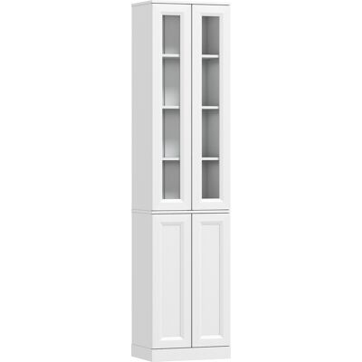 Homcom Mobile da bagno a 6 livelli con 4 ante soft-close e ripiani regolabili, bianco Aosom Italy Homcom Mobile da bagno a 6 livelli con 4 ante soft-close e ripiani regolabili, bianco Aosom Italy