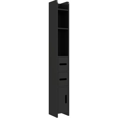 Colonna bagno Kleankin bianca con mensole e armadietti Colonna bagno Kleankin bianca con mensole e armadietti