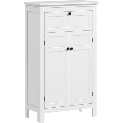 Homcom Mobile Bagno con 2 Ante e Cassetto, Mobiletto Bagno Salvaspazio con Ripiani Regolabili, 60x30x102.5 cm, Bianco Aosom Italy Homcom Mobile Bagno con 2 Ante e Cassetto, Mobiletto Bagno Salvaspazio con Ripiani Regolabili, 60x30x102.5 cm, Bianco Aosom Italy