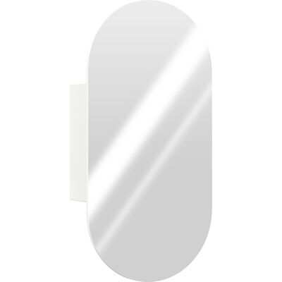 Homcom Specchio Bagno Ovale Moderno con Armadietto e Due Ripiani, 45x90 cm, Bianco Aosom Italy Homcom Specchio Bagno Ovale Moderno con Armadietto e Due Ripiani, 45x90 cm, Bianco Aosom Italy