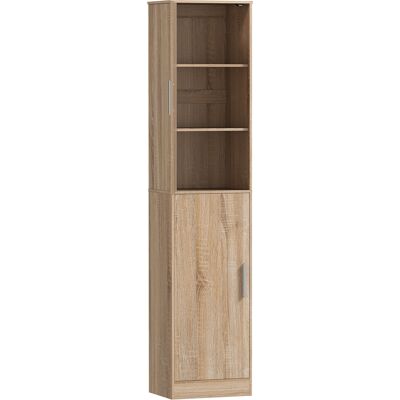 Homcom Mobile Colonna Bagno a 2 Armadietti con 6 Ripiani Regolabili, in Legno, 40x35x180 cm, Color Legno Aosom Italy Homcom Mobile Colonna Bagno a 2 Armadietti con 6 Ripiani Regolabili, in Legno, 40x35x180 cm, Color Legno Aosom Italy