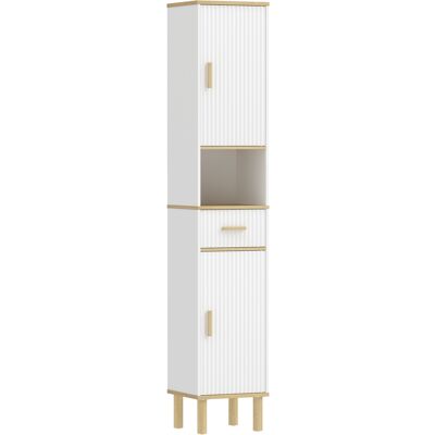 Homcom Armadietto 172 cm, Mobile Bagno con Cassetto e Ripiani Regolabili, Bianco Aosom Italy Homcom Armadietto 172 cm, Mobile Bagno con Cassetto e Ripiani Regolabili, Bianco Aosom Italy