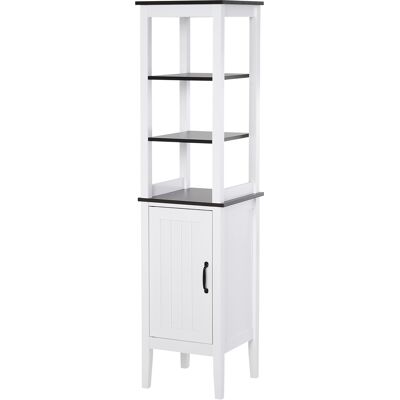 Homcom Mobile Bagno Alto Stretto, Mobiletto Bagno Salvaspazio con 3 Ripiani Aperti, Ripiano Regolabile, per Lavanderia, 40x38x162.5 cm, Bianco Aosom Italy Homcom Mobile Bagno Alto Stretto, Mobiletto Bagno Salvaspazio con 3 Ripiani Aperti, Ripiano Regolabile, per Lavanderia, 40x38x162.5 cm, Bianco Aosom Italy