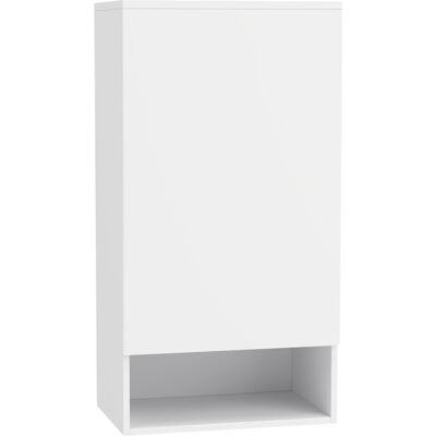 Homcom Mobile bagno da parete con ripiani regolabili e anta, Bianco Aosom Italy Homcom Mobile bagno da parete con ripiani regolabili e anta, Bianco Aosom Italy
