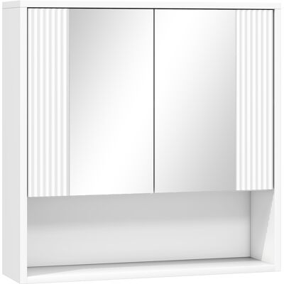 Homcom Armadietto Bagno da Parete con Ante Specchiate, Ripiano Regolabile e Mobiletto Ante Soft-close, Bianco Aosom Italy Homcom Armadietto Bagno da Parete con Ante Specchiate, Ripiano Regolabile e Mobiletto Ante Soft-close, Bianco Aosom Italy