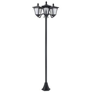 Outsunny Lampada da Giardino Solare 3 LED Lampada da Terra Esterno Classico IP44 51.5×47×182.5cm