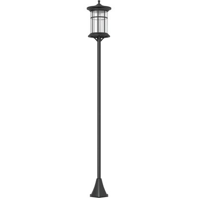 Outsunny - 184cm Lampada da giardino solare - Nero - LED bianco - Pali Outsunny - 184cm Lampada da giardino solare - Nero - LED bianco - Pali