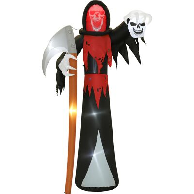 Outsunny Decorazione di Halloween Mietitore gonfiabile 3,7 m con illuminazione LED per esterni Aosom Italy Outsunny Decorazione di Halloween Mietitore gonfiabile 3,7 m con illuminazione LED per esterni Aosom Italy