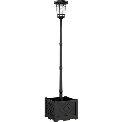 Outsunny Lanterna Solare Lampada da Terra con Vaso 195cm Lanterna da Giardino da Esterno con 2 Livelli di Luminosità Controllo della Luce Interruttore IP44 Aosom Italy Outsunny Lanterna Solare Lampada da Terra con Vaso 195cm Lanterna da Giardino da Esterno con 2 Livelli di Luminosità Controllo della Luce Interruttore IP44 Aosom Italy