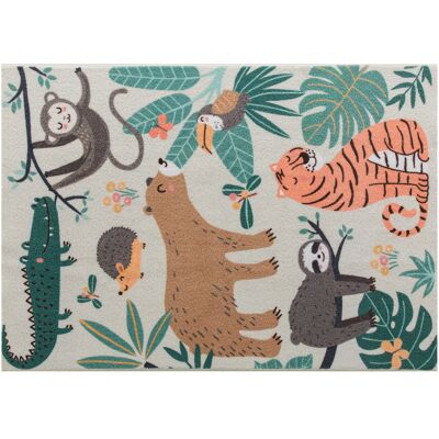 Homcom Tappeto in Poliestere con Motivo Giungla, Facile da Pulire, 160x120x1cm, Multicolore Aosom Italy Homcom Tappeto in Poliestere con Motivo Giungla, Facile da Pulire, 160x120x1cm, Multicolore Aosom Italy