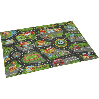 Aiyaplay Tappeto da gioco per bambini, antiscivolo, motivo strada cittadina, 200 x 150 cm, Multicolore Aosom Italy Aiyaplay Tappeto da gioco per bambini, antiscivolo, motivo strada cittadina, 200 x 150 cm, Multicolore Aosom Italy