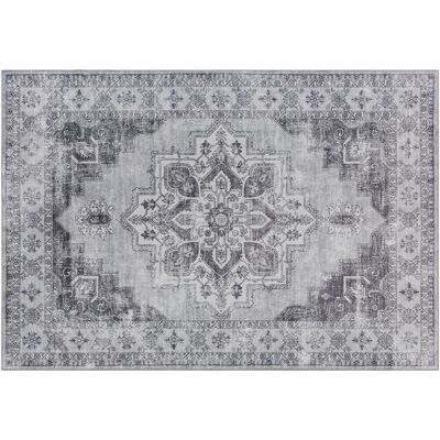 Homcom Tappeto lavabile in lavatrice antiscivolo per soggiorno con effetto flanella, 230 x 160cm, Grigio Aosom Italy Homcom Tappeto lavabile in lavatrice antiscivolo per soggiorno con effetto flanella, 230 x 160cm, Grigio Aosom Italy