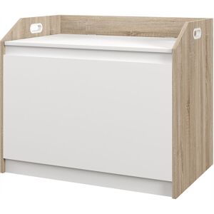 Homcom Cassapanca in Legno Moderna con Schienale e Vano Contenitore, 62.4x40x51.5cm, Bianco