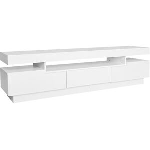 Gl Store Mobile TV con Finitura Lucida e Striscia LED Bianco