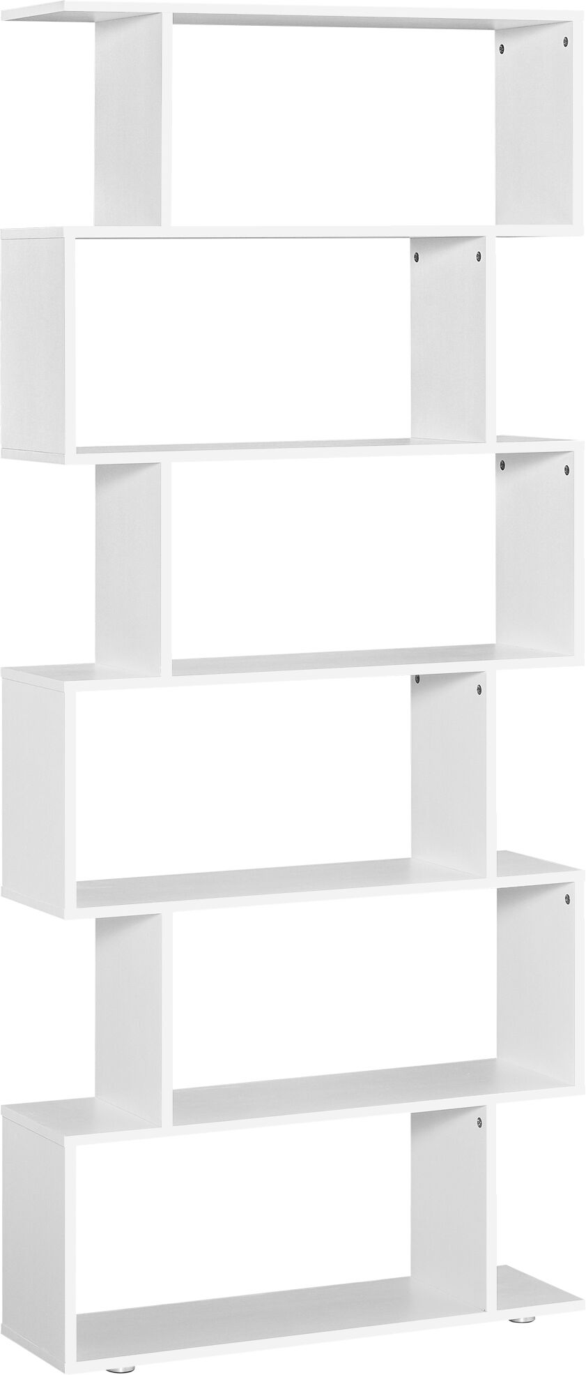 Homcom Libreria di Design Mobili Ufficio Scaffale in Legno 80x24x191cm Bianco Opaco