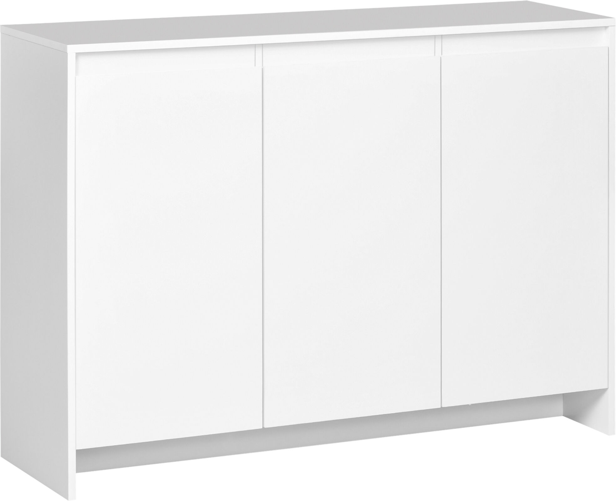 Homcom Credenza Moderna a 12 Ripiani Interni in Truciolato per Cucina, Soggiorno e Ingresso, 120x35x85 cm, Bianco