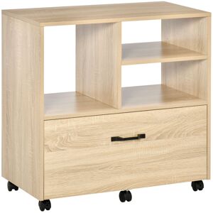 Vinsetto Mobile Multiuso per Ufficio Porta Stampante con 5 Ruote e Ripiano Regolabile, 77x40x73cm - Legno Aosom Vinsetto Mobile Multiuso per Ufficio Porta Stampante con 5 Ruote e Ripiano Regolabile, 77x40x73cm - Legno Aosom