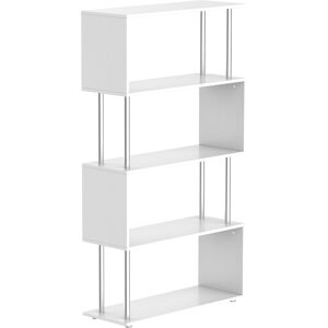 Libreria di design moderna HOMCOM - 4 ripiani - Bianco - 80x30x145cm Libreria di design moderna HOMCOM - 4 ripiani - Bianco - 80x30x145cm