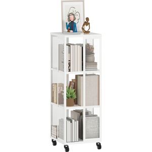 Homcom Libreria Moderna a 3 Ripiani in Metallo a Rete con Ruote, 35x35x99 cm, Bianco Homcom Libreria Moderna a 3 Ripiani in Metallo a Rete con Ruote, 35x35x99 cm, Bianco