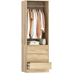 Homcom Armadio Guardaroba con Asta Appendiabiti, Ripiano Aperto e 3 Cassetti, in Legno, 60x48.5x185 cm, color Teak Homcom Armadio Guardaroba con Asta Appendiabiti, Ripiano Aperto e 3 Cassetti, in Legno, 60x48.5x185 cm, color Teak