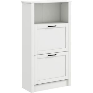Homcom Scarpiera Stretta con 2 Porte Ripiani Regolabili e Compartimento Aperto per 10 Paia di Scarpe 58x24x105 cm Bianco Aosom Italy Homcom Scarpiera Stretta con 2 Porte Ripiani Regolabili e Compartimento Aperto per 10 Paia di Scarpe 58x24x105 cm Bianco Aosom Italy