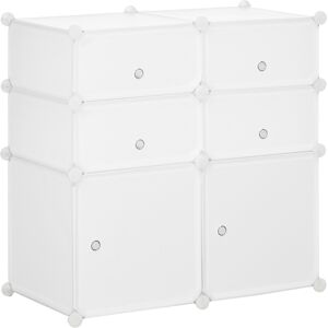 Homcom Armadio Modulare Scarpiera in Plastica Guardaroba Scaffale Portascarpe 75×37×73cm Bianco Homcom Armadio Modulare Scarpiera in Plastica Guardaroba Scaffale Portascarpe 75×37×73cm Bianco