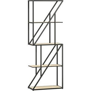 Homcom Libreria a 5 Livelli in Stile Industriale con Ripiani Aperti e Telaio in Acciaio 60x30x165 cm Rovere Aosom Italy Homcom Libreria a 5 Livelli in Stile Industriale con Ripiani Aperti e Telaio in Acciaio 60x30x165 cm Rovere Aosom Italy