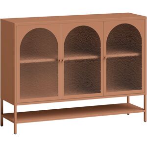 Homcom Buffet soggiorno, mobile contenitore con 3 ante vetrate ad arco e ripiano aperto, 140 x 40 x 105 cm, verde chiaro Aosom Italy Homcom Buffet soggiorno, mobile contenitore con 3 ante vetrate ad arco e ripiano aperto, 140 x 40 x 105 cm, verde chiaro Aosom Italy