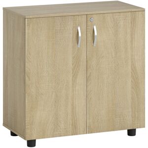 Vinsetto Mobile Ufficio Portadocumenti Multiuso con Serratura, 2 Ante e Mensola Interna, 80x40x80 cm, Rovere Aosom Italy Vinsetto Mobile Ufficio Portadocumenti Multiuso con Serratura, 2 Ante e Mensola Interna, 80x40x80 cm, Rovere Aosom Italy