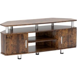 Homcom Mobile TV con Ampio Piano, Ante con Sportello e Scomparto Aperto per Televisori fino a 55 pollici, 120x39.5x52 cm, Marrone Aosom Italy Homcom Mobile TV con Ampio Piano, Ante con Sportello e Scomparto Aperto per Televisori fino a 55 pollici, 120x39.5x52 cm, Marrone Aosom Italy