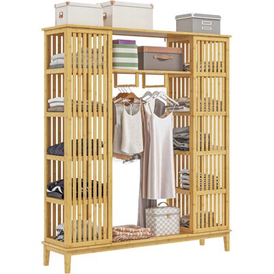 Armadio in Bambù HOMCOM con 2 Ante Scorrevoli - 145x35x165cm Armadio in Bambù HOMCOM con 2 Ante Scorrevoli - 145x35x165cm